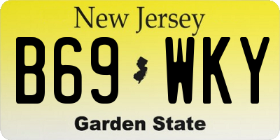 NJ license plate B69WKY