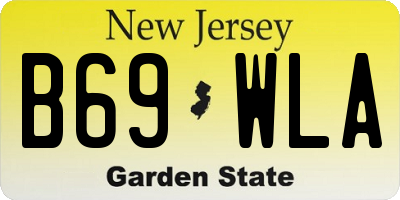 NJ license plate B69WLA