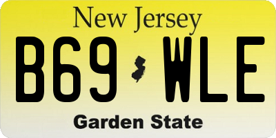 NJ license plate B69WLE