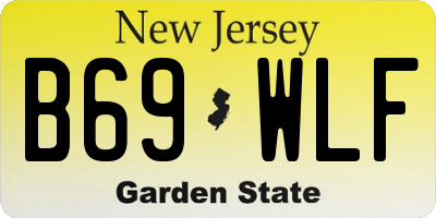NJ license plate B69WLF