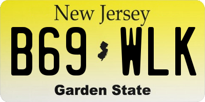 NJ license plate B69WLK
