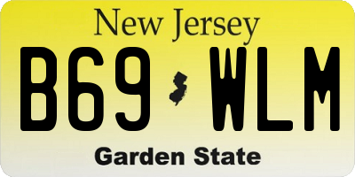 NJ license plate B69WLM