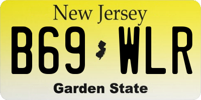 NJ license plate B69WLR