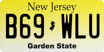 NJ license plate B69WLU