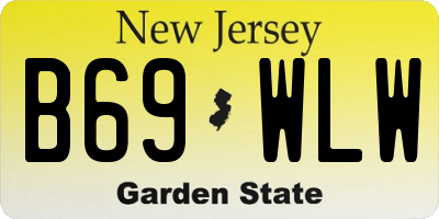 NJ license plate B69WLW