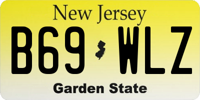 NJ license plate B69WLZ