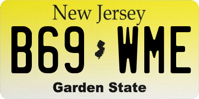 NJ license plate B69WME