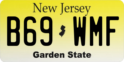 NJ license plate B69WMF