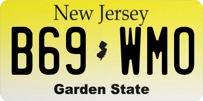 NJ license plate B69WMO