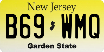 NJ license plate B69WMQ