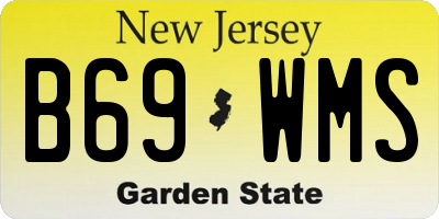 NJ license plate B69WMS