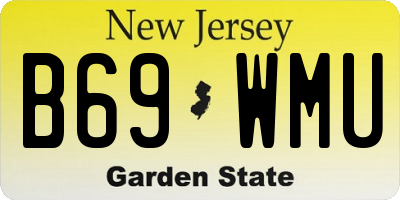 NJ license plate B69WMU
