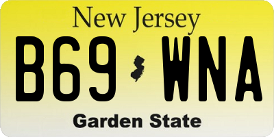 NJ license plate B69WNA