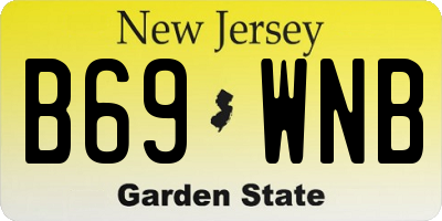 NJ license plate B69WNB