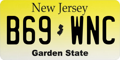 NJ license plate B69WNC