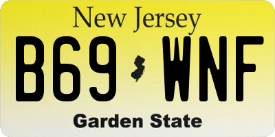NJ license plate B69WNF