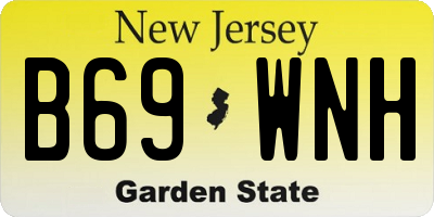 NJ license plate B69WNH