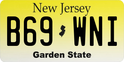 NJ license plate B69WNI