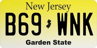 NJ license plate B69WNK