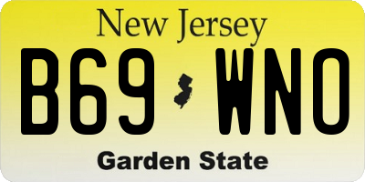 NJ license plate B69WNO