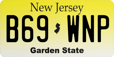NJ license plate B69WNP