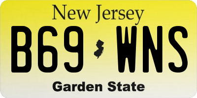 NJ license plate B69WNS
