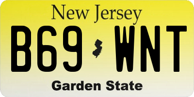 NJ license plate B69WNT