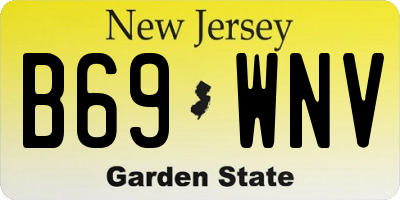 NJ license plate B69WNV