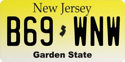 NJ license plate B69WNW