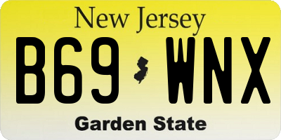 NJ license plate B69WNX