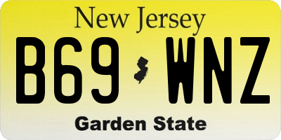 NJ license plate B69WNZ