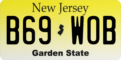 NJ license plate B69WOB