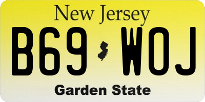 NJ license plate B69WOJ