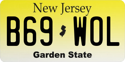 NJ license plate B69WOL