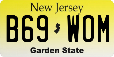 NJ license plate B69WOM