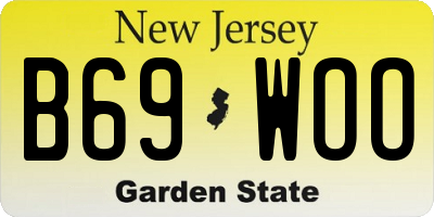 NJ license plate B69WOO