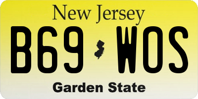 NJ license plate B69WOS