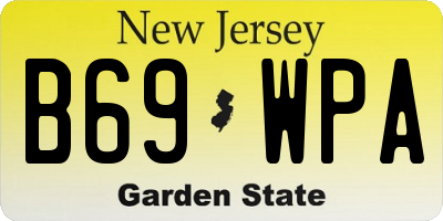 NJ license plate B69WPA