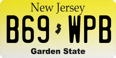 NJ license plate B69WPB
