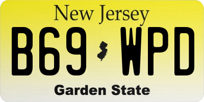 NJ license plate B69WPD