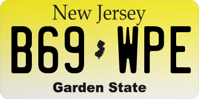 NJ license plate B69WPE