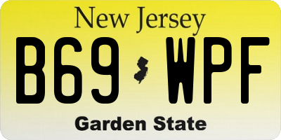 NJ license plate B69WPF