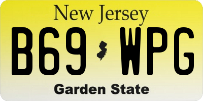 NJ license plate B69WPG
