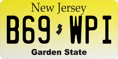 NJ license plate B69WPI