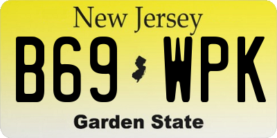 NJ license plate B69WPK
