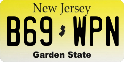 NJ license plate B69WPN
