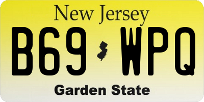 NJ license plate B69WPQ
