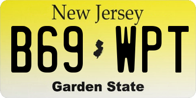NJ license plate B69WPT