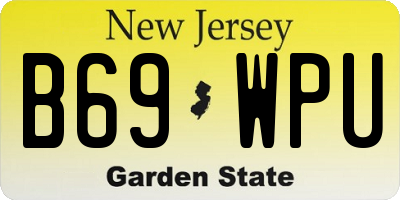 NJ license plate B69WPU