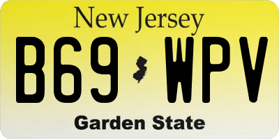 NJ license plate B69WPV